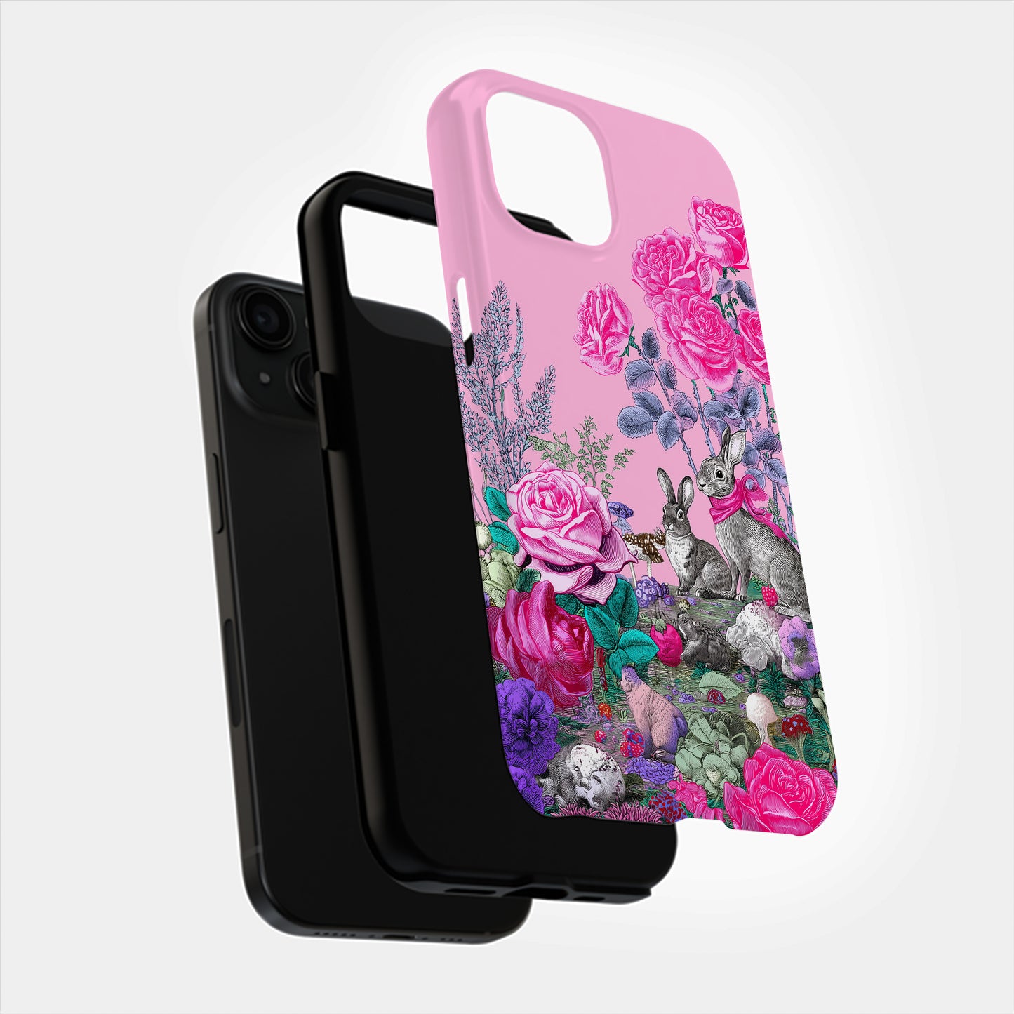Blush Garden Bunny Protective Phone Case