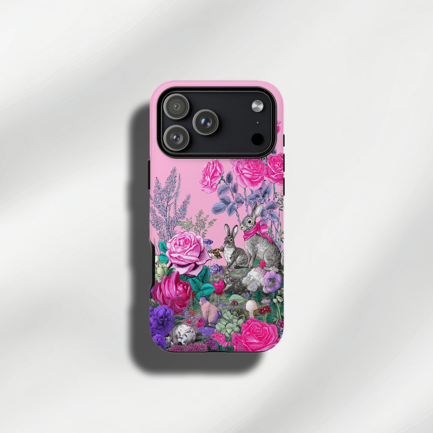 Blush Garden Bunny Protective Phone Case