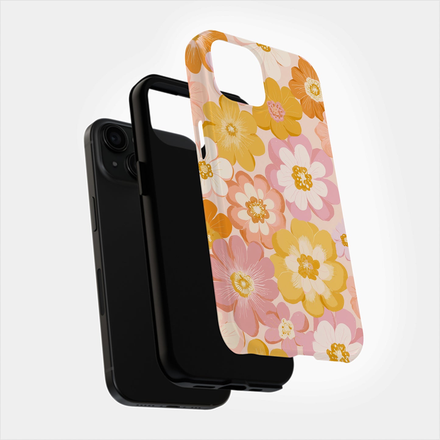 Golden Hour Blossom Protective Phone Case