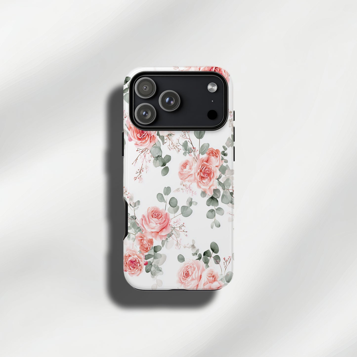 Blush Eucalyptus Rose Protective Phone Case