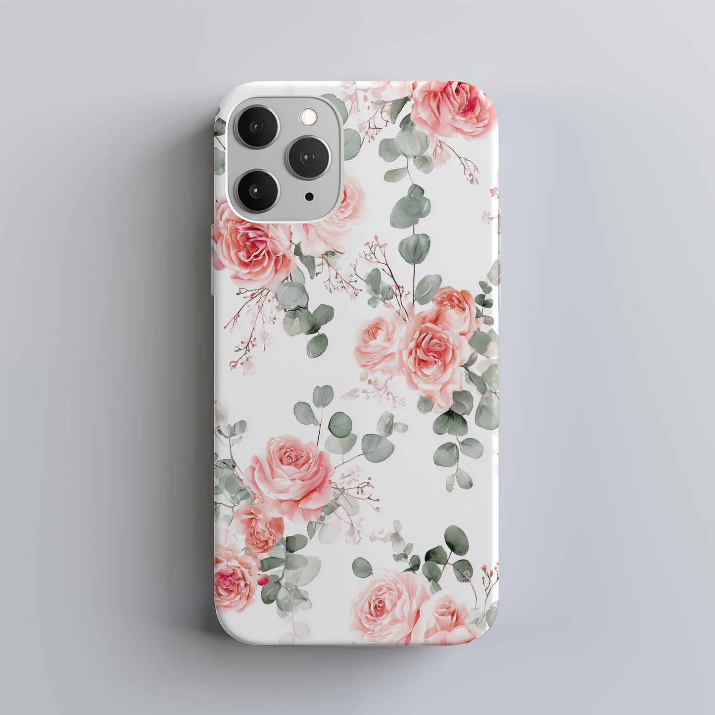 Blush Eucalyptus Rose Protective Phone Case