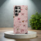 Blush Butterfly Hearts Protective Phone Case