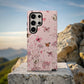 Blush Butterfly Hearts Protective Phone Case