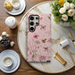 Blush Butterfly Hearts Protective Phone Case