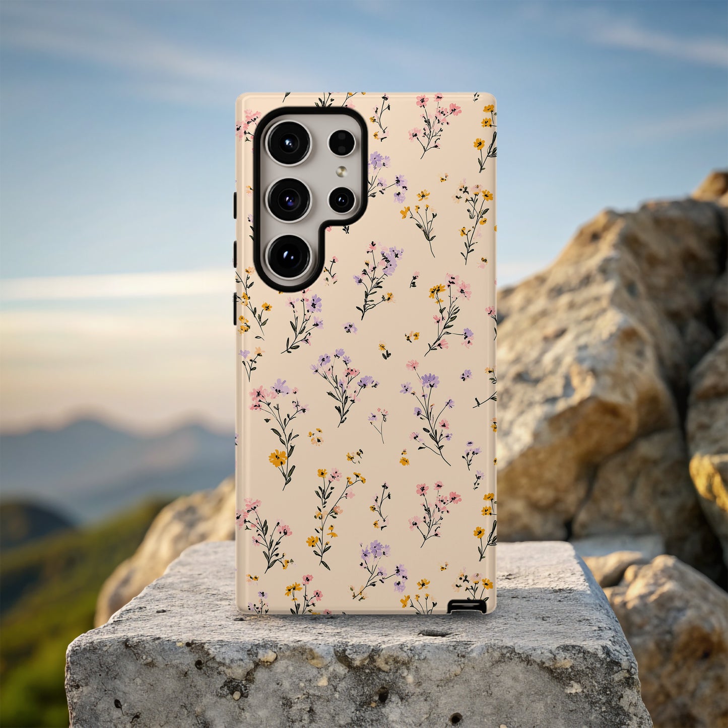 Meadow Whisper Floral Protective Phone Case