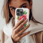 Coral Watercolor Rose Protective Phone Case