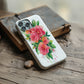 Coral Watercolor Rose Protective Phone Case