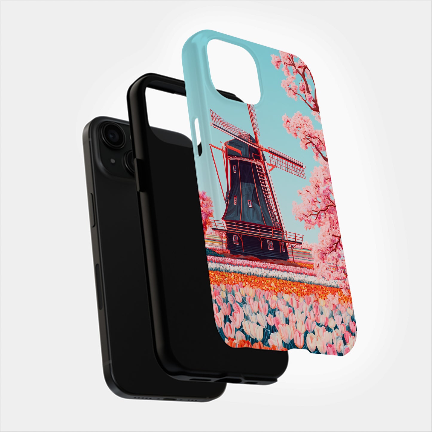Sakura Windmill Bloom Protective Phone Case