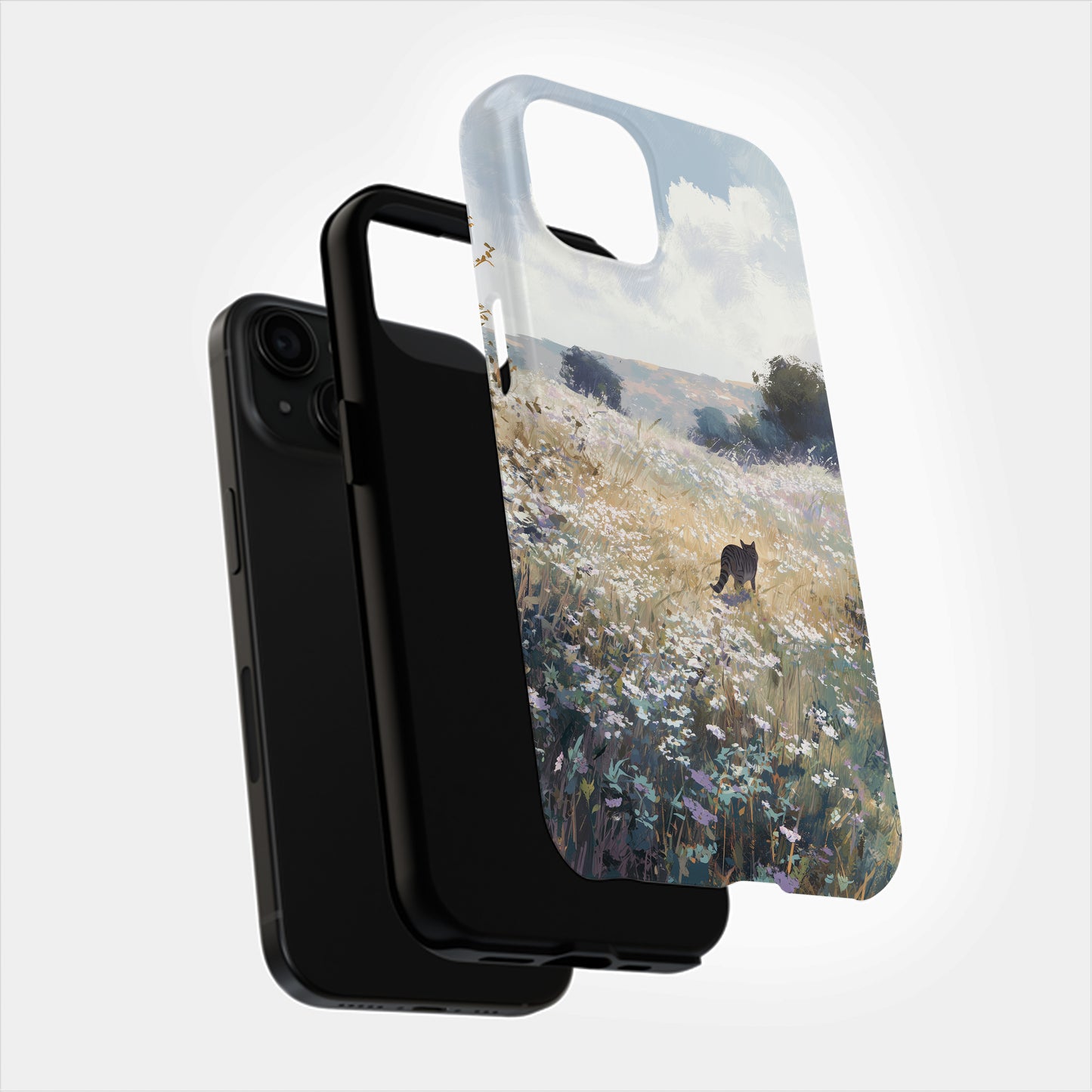 Whispering Meadow Cat Protective Phone Case