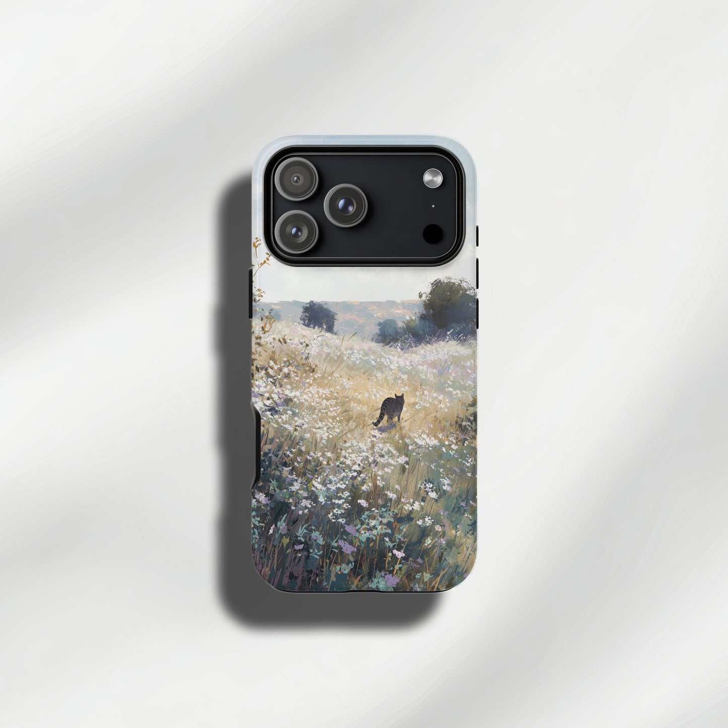 Whispering Meadow Cat Protective Phone Case