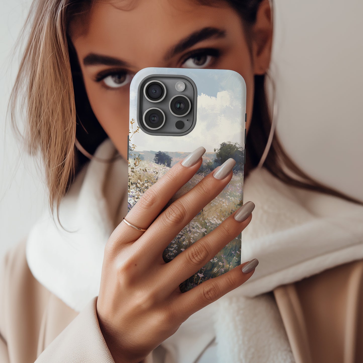 Whispering Meadow Cat Protective Phone Case