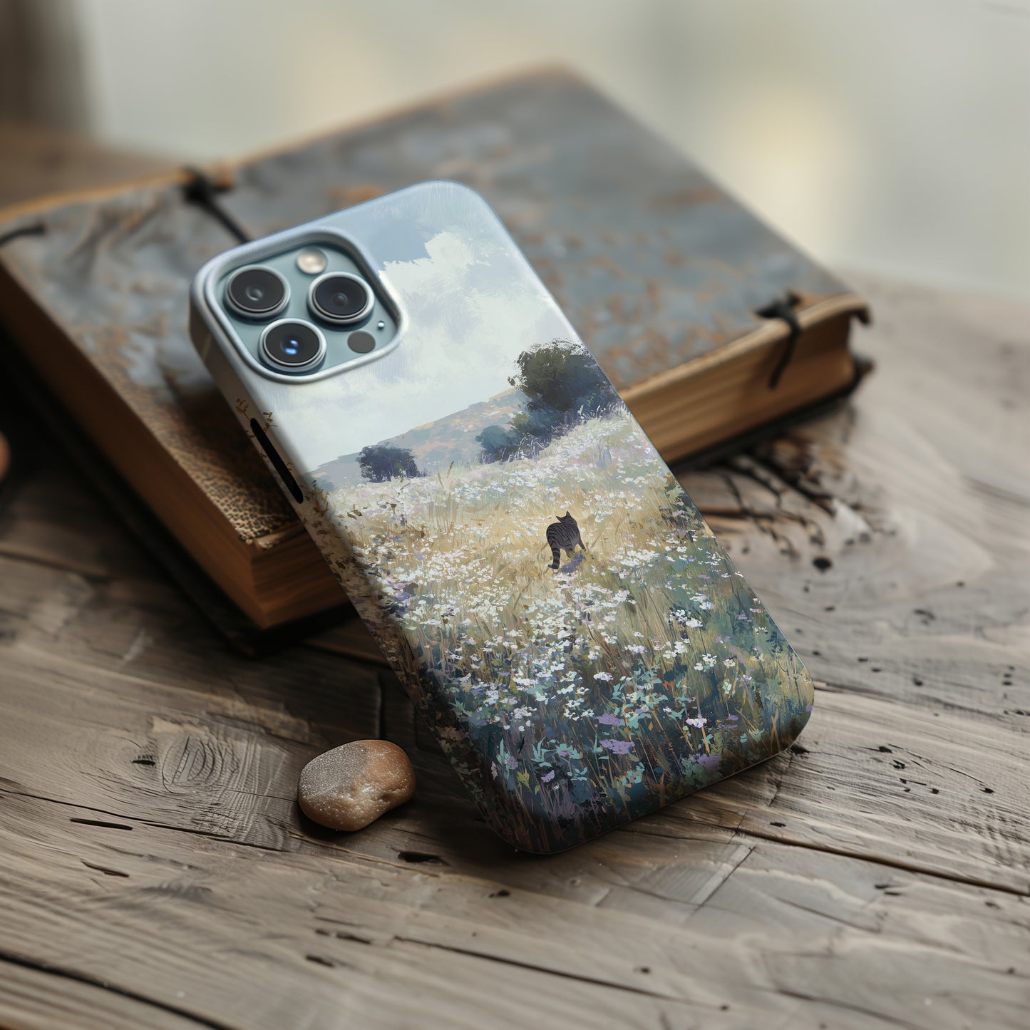 Whispering Meadow Cat Protective Phone Case