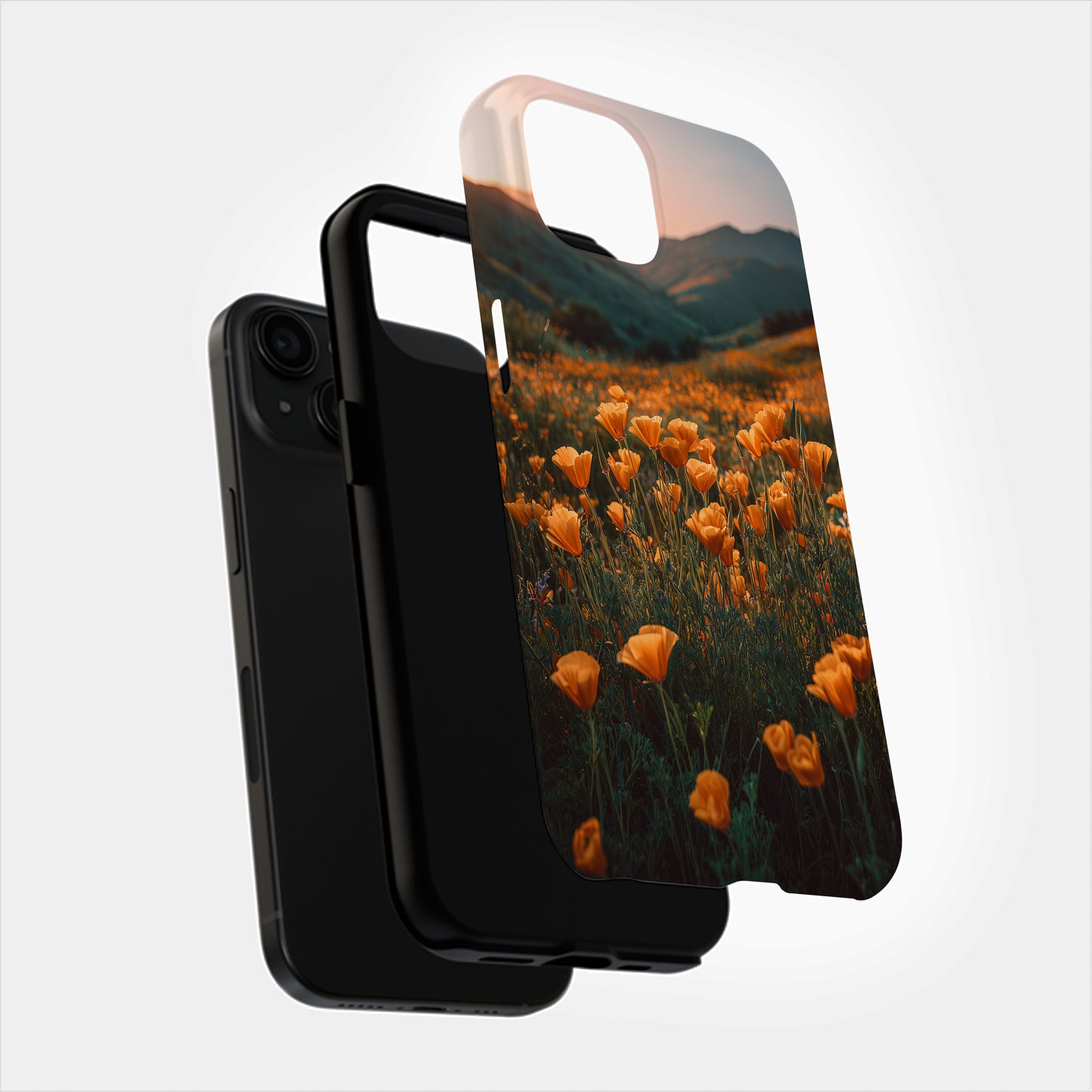 Golden Poppy Sunset Protective Phone Case