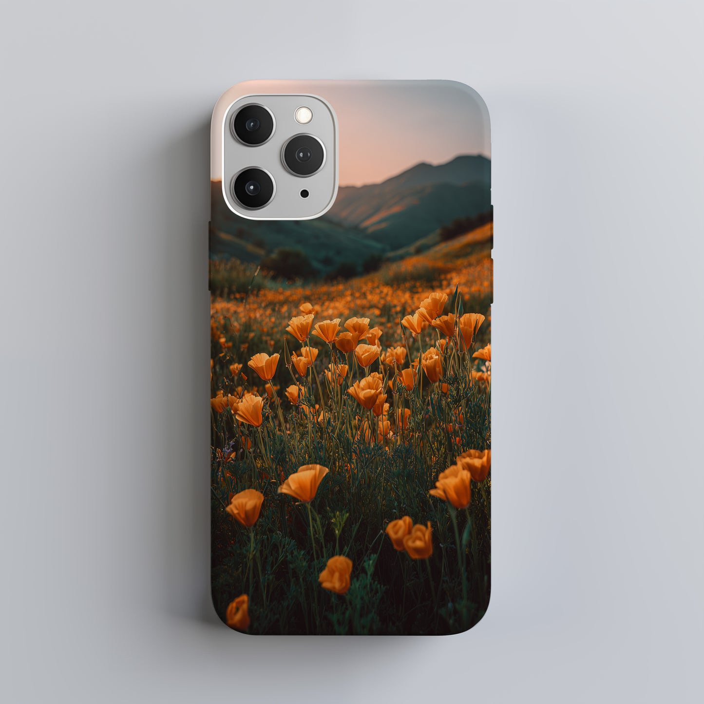 Golden Poppy Sunset Protective Phone Case