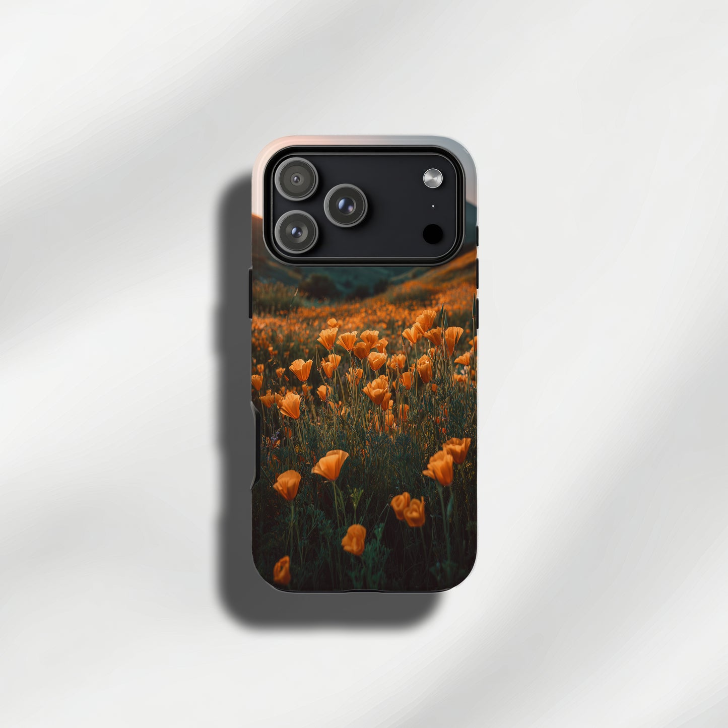 Golden Poppy Sunset Protective Phone Case