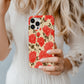 Vintage Rose Garden Phone Case – Elegant Red Floral Protective Case