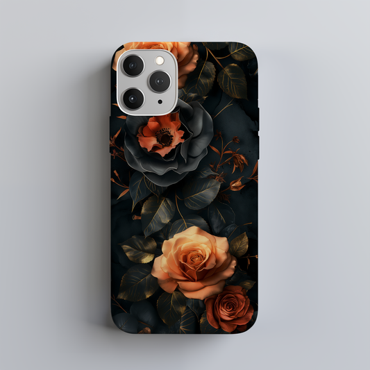 Dark Floral Academia Phone Case – Sophisticated Blooms with a Mysterious Edge